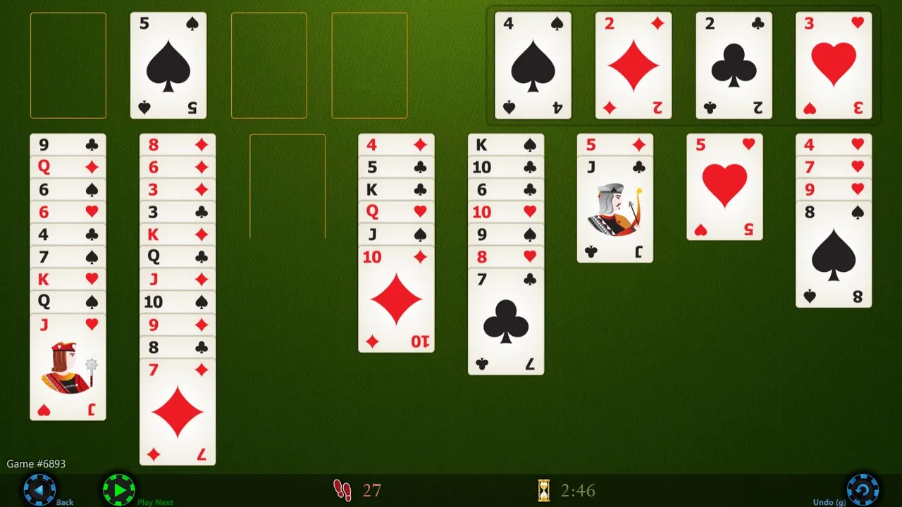 FreeCell HD: A game on the green table