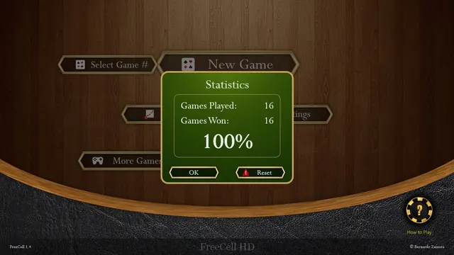 FreeCell HD: Statistics