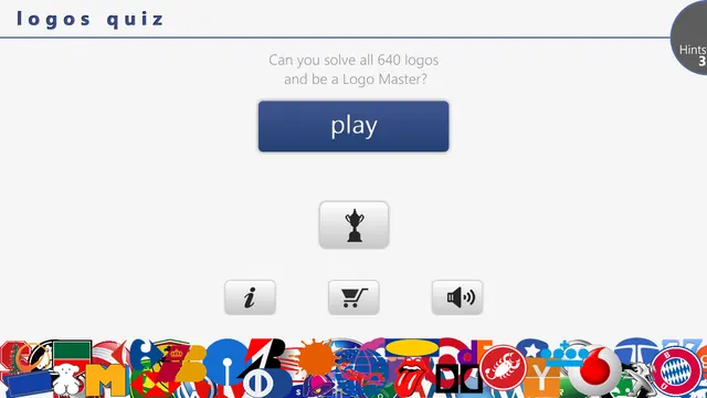 Logos Quiz+: Start screen