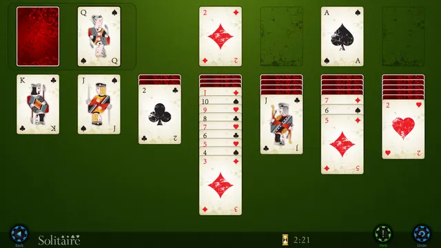 Solitaire HD: Classic green felt table